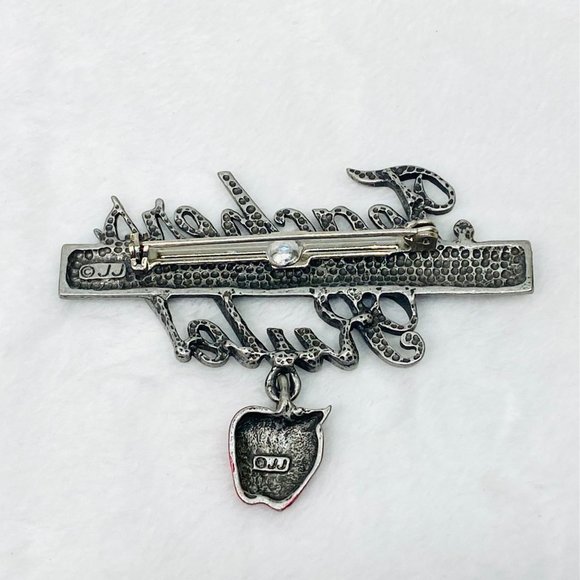 Vintage '80s Teachers Rule Brooch/Pin by J.J./Jonette Jewelry - Picture 3 of 5